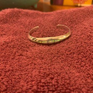 cuff bracelet sterling silver and opal